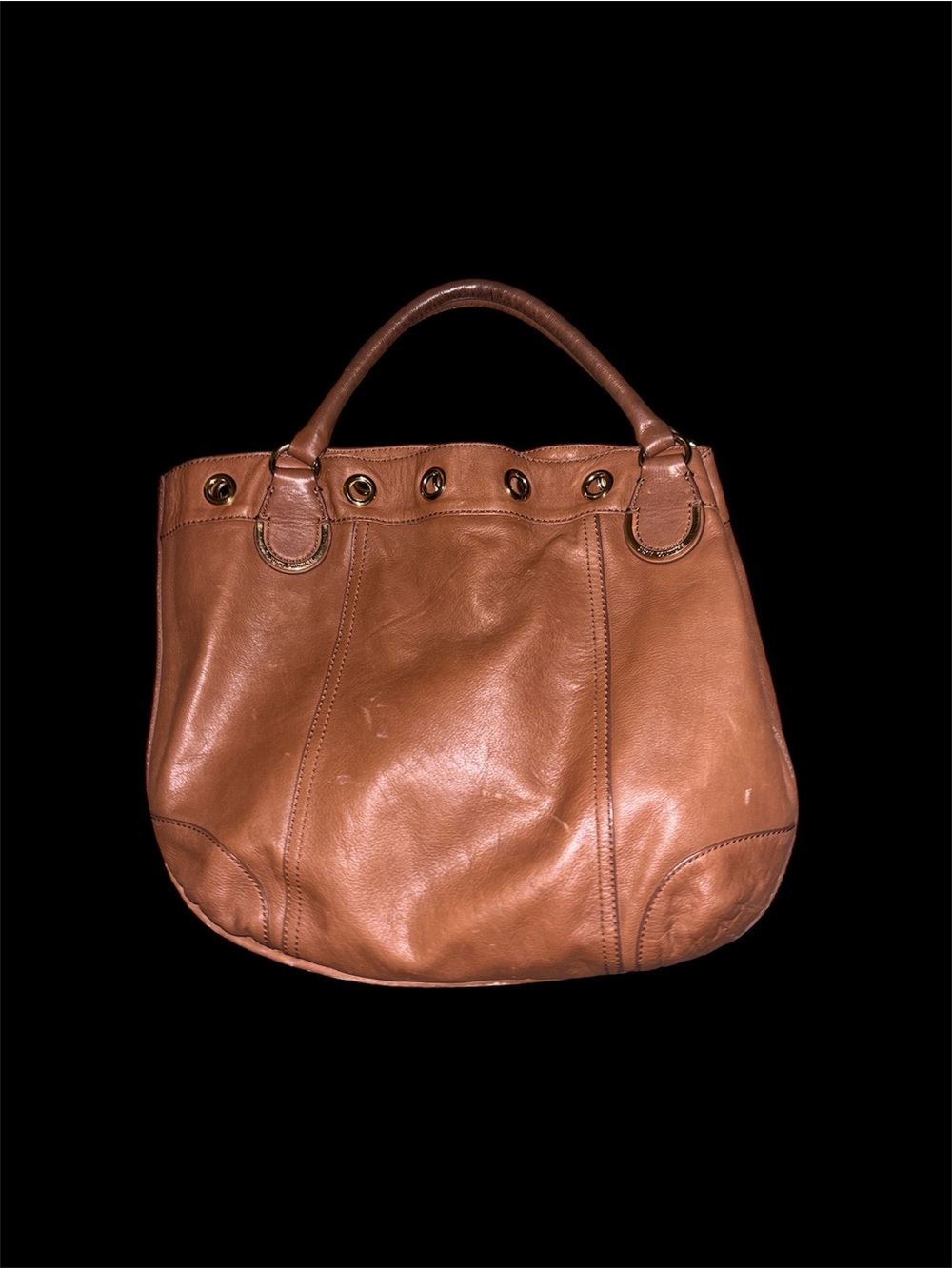 Juicy couture Classic Vintage Tan Leather Tote Bag - Stylish Everyday Carry